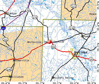 Whiteville, TN map