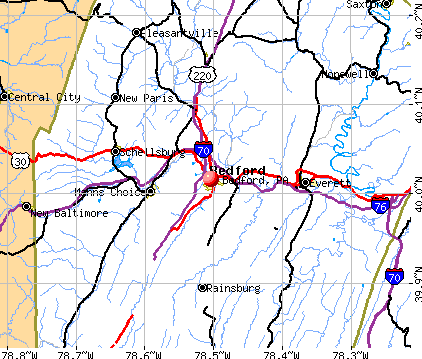 Bedford, PA map