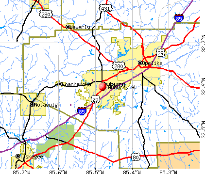 Auburn, AL map