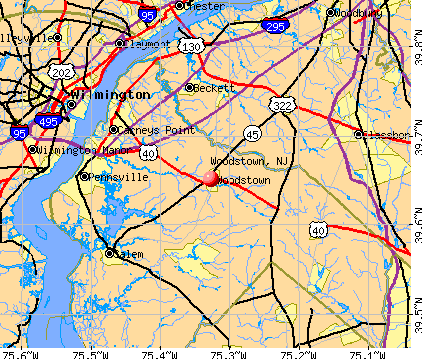 Woodstown, NJ map