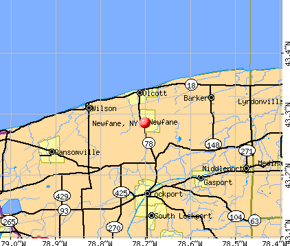 Newfane, NY map