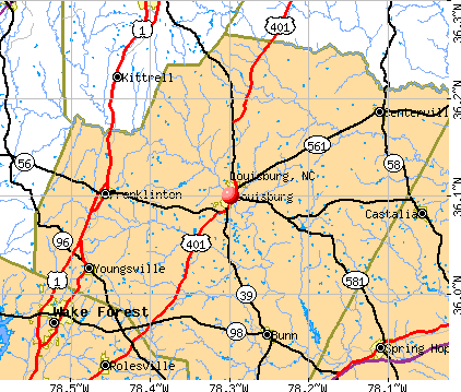 Louisburg, NC map