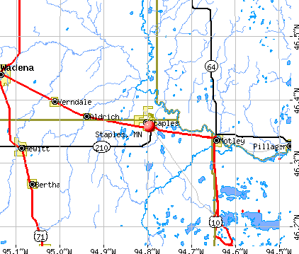 Staples, MN map