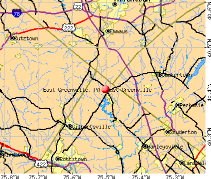 East Greenville, PA map