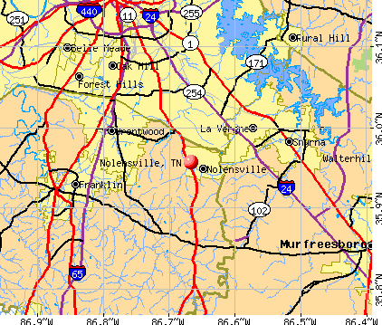 Nolensville, TN map