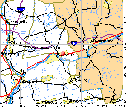 Mechanicsville, PA map