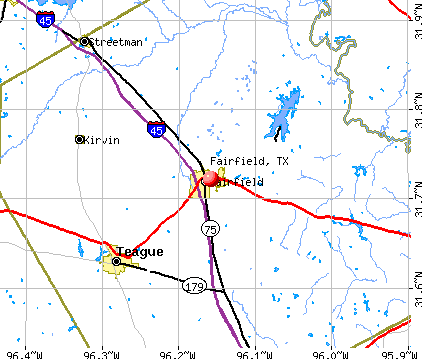 Fairfield, TX map