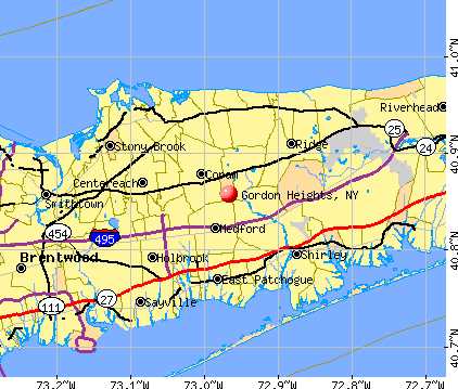 Gordon Heights, NY map