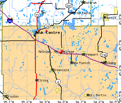 Melrose, MN map