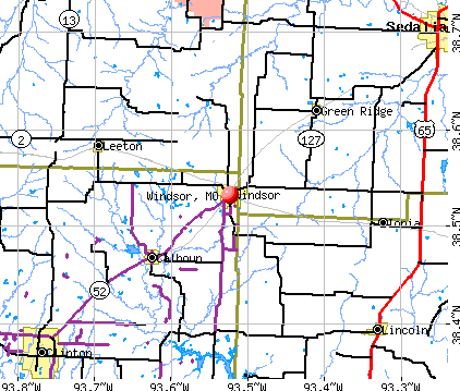 Windsor, MO map