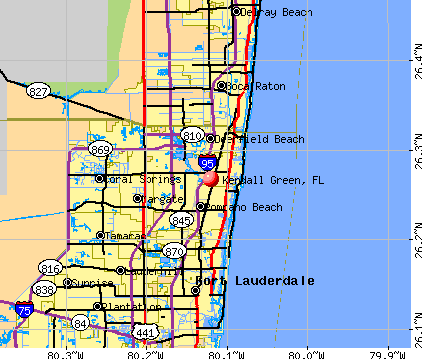 Kendall Green, FL map