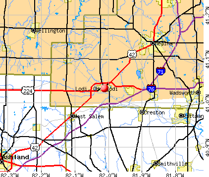 Lodi, OH map