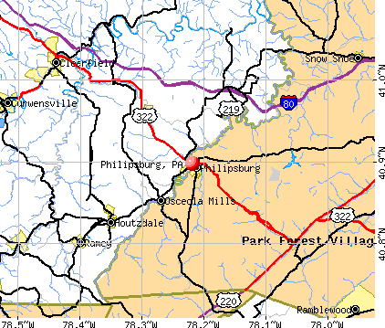 Philipsburg, PA map