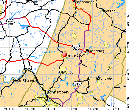 Nanty-Glo, PA map
