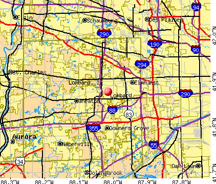 Lombard, IL map
