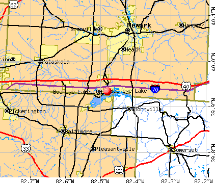 Buckeye Lake, OH map