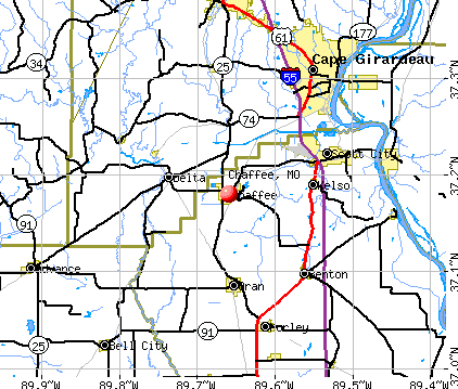 Chaffee, MO map