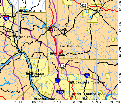 Fox Run, PA map