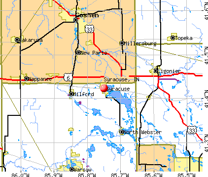 Syracuse, IN map