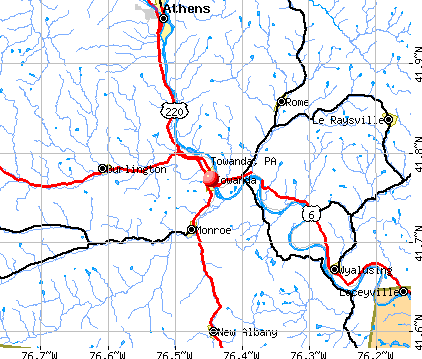 Towanda, PA map