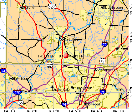 Fairfield, OH map