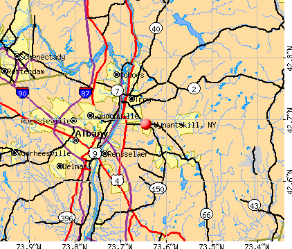 Wynantskill, NY map