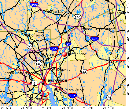 Attleboro, MA map