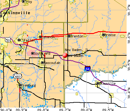 New Baden, IL map