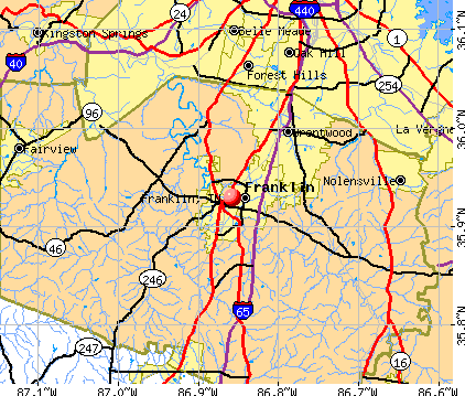 Franklin, TN map