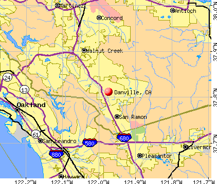 Danville, CA map