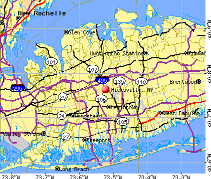 Hicksville, NY map