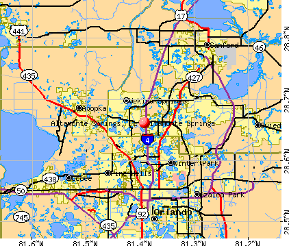 Altamonte Springs, FL map