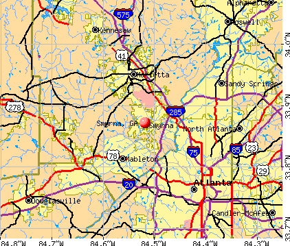 Smyrna, GA map