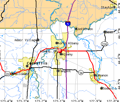 Albany, OR map