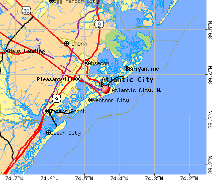 Atlantic City, NJ map