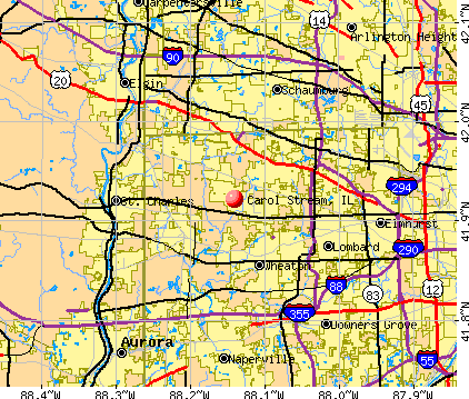 Carol Stream, IL map