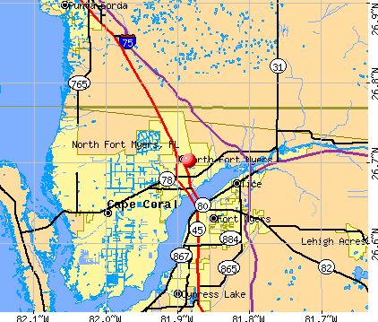 North Fort Myers, FL map