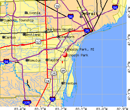Lincoln Park, MI map
