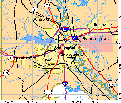 Shreveport, LA map