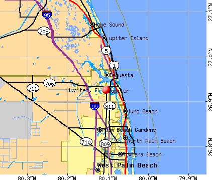 Jupiter, FL map