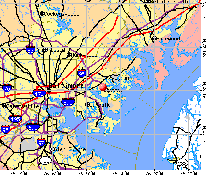 Essex, MD map