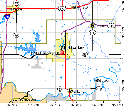 Stillwater, OK map