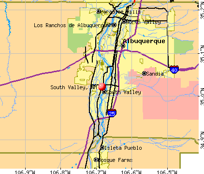 South Valley, NM map
