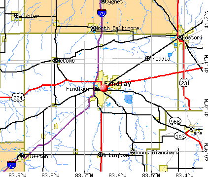 Findlay, OH map