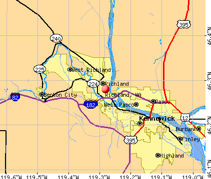 Richland, WA map