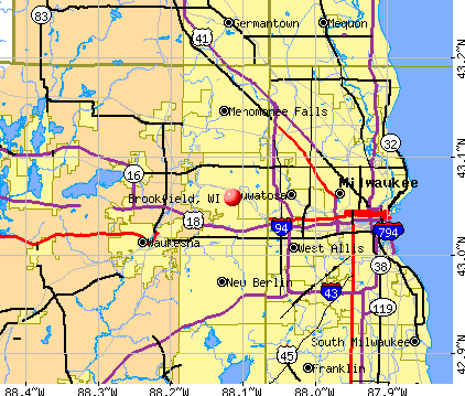Brookfield, WI map