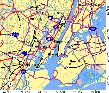 Hoboken, NJ map