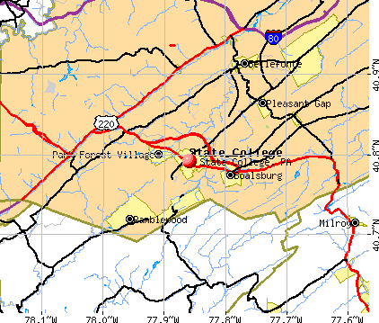 Map Of State College Pa State College, Pennsylvania (Pa 16802) Profile: Population, Maps, Real  Estate, Averages, Homes, Statistics, Relocation, Travel, Jobs, Hospitals,  Schools, Crime, Moving, Houses, News, Sex Offenders