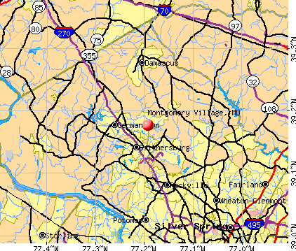 Montgomery Village, MD map