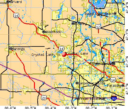 Crystal Lake, IL map